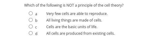 Which of the following is NOT a principle of the cell theory?-example-1