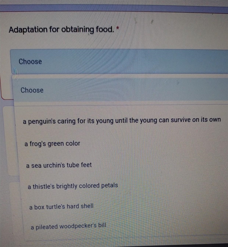 Which of these is a Apdation for obtaining food.​-example-1