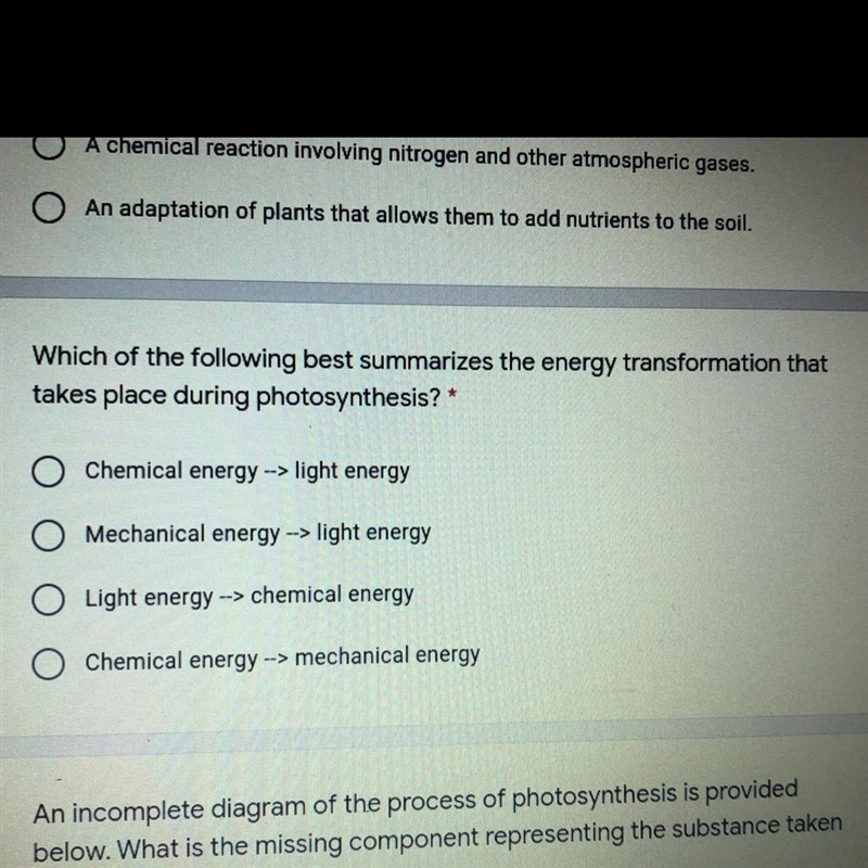 Which of the following best summarizes the energy transformation that takes place-example-1