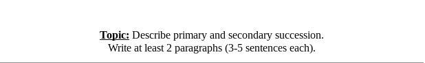 Can somebody PLEASE help me with this. It is due very soon D: Topic: Describe primary-example-1