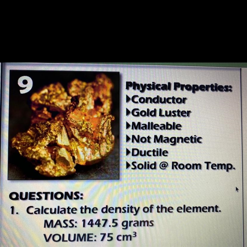 Is this a nonmetal, metal, or metalloid? what is the mystery element?-example-1