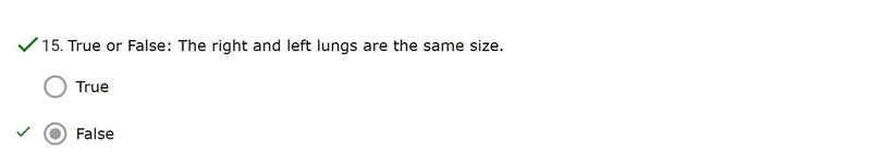 True or False: The right and left lungs are the same size.-example-1