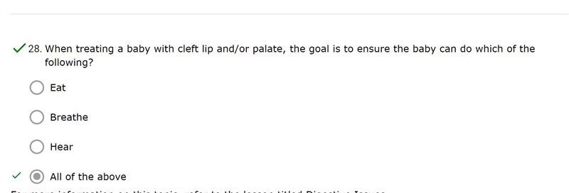 When treating a baby with cleft lip and/or palate, the goal is to ensure the baby-example-1