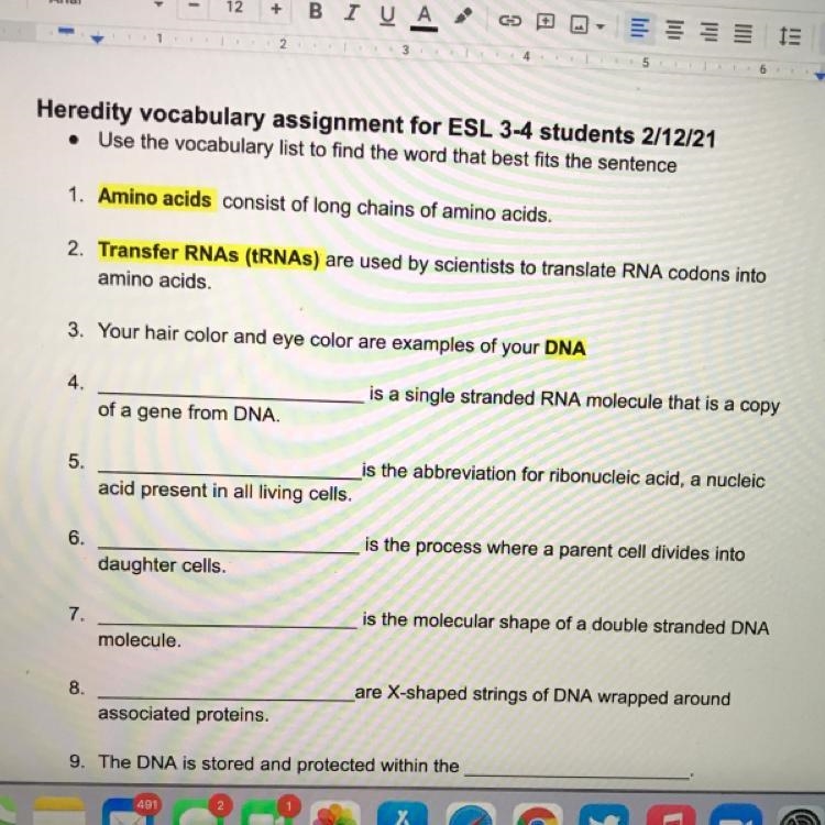 4. is a single stranded RNA molecule that is a copy of a gene from DNA. I-example-1