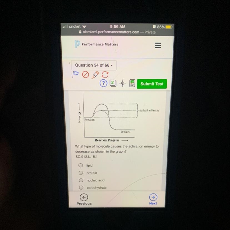 The graph below shows the energy associated with a chemical reaction. The activation-example-1