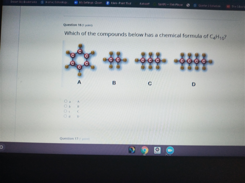 Which of the compounds below has a chemical formula of C4H10?-example-1