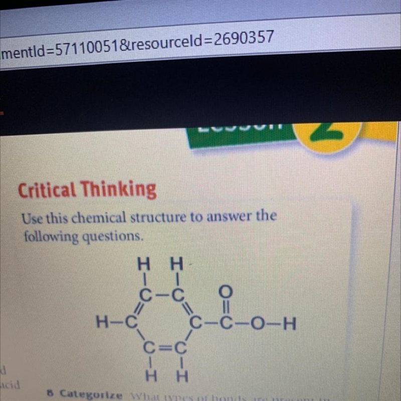 USE PICTURE ABOVE!! NEED ANSWERS ASAP!!! 8. Categorize What types of bonds are present-example-1