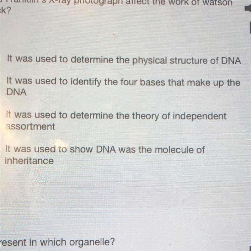 How did Franklin's X-ray photograph affect the work of watson and crick?-example-1