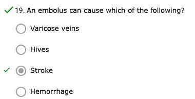 An embolus can cause which of the following?-example-2