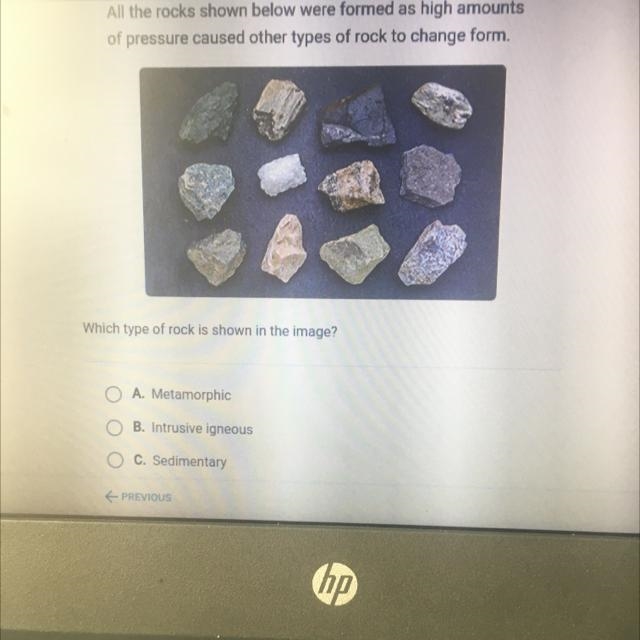 I need help last option is extrusive igneous-example-1