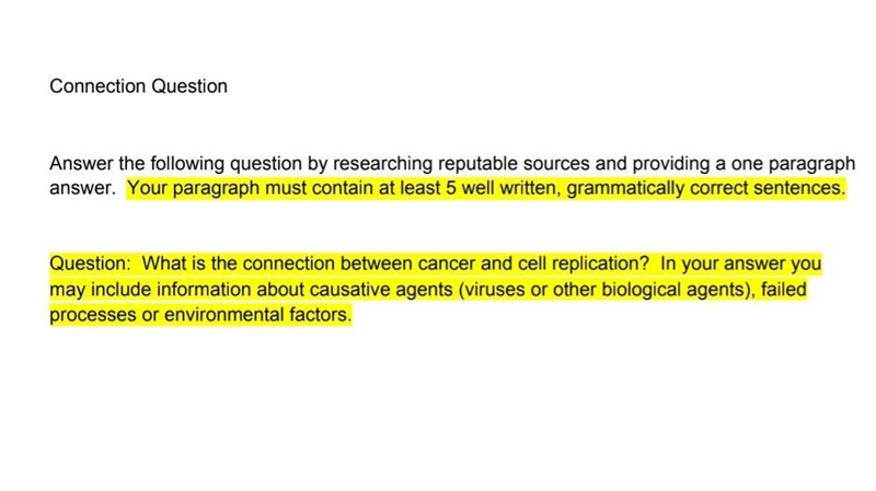 What is the connection between cancer and cell replication (explained in 1 paragraph-example-1