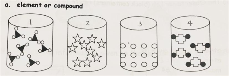 Identity each container a. element or compound-example-1