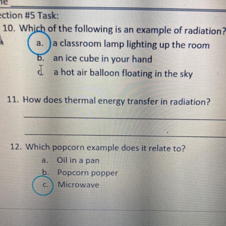 11. How does thermal energy transfer in radiation?-example-1