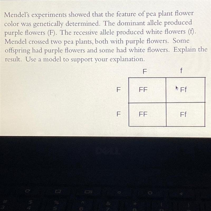 Can someone help me? Mendel's experiments showed that the feature of pea plant flower-example-1