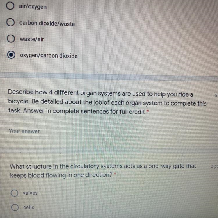 Describe how 4 different organ systems are used to help you ride a bicycle. Be detailed-example-1