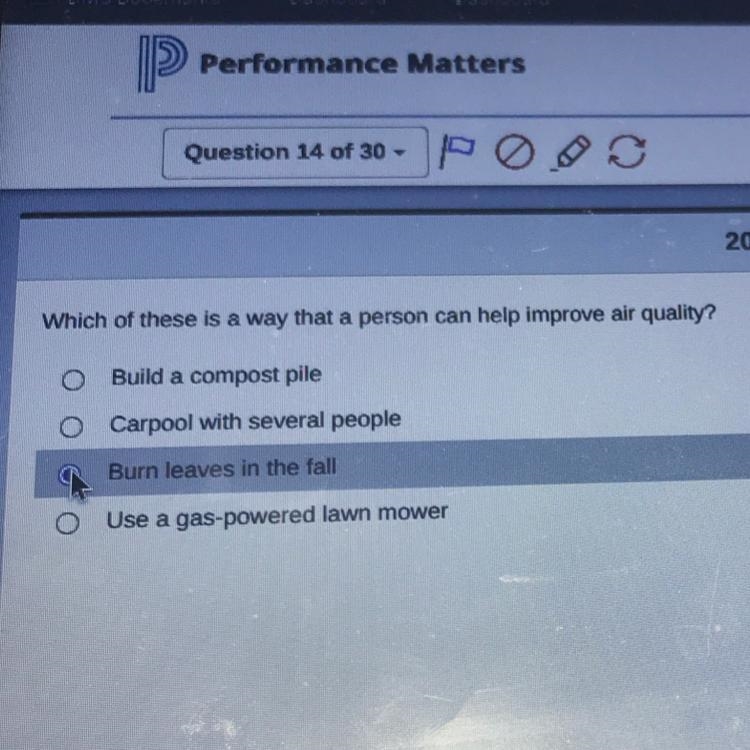 Which one helps inprove air quality-example-1