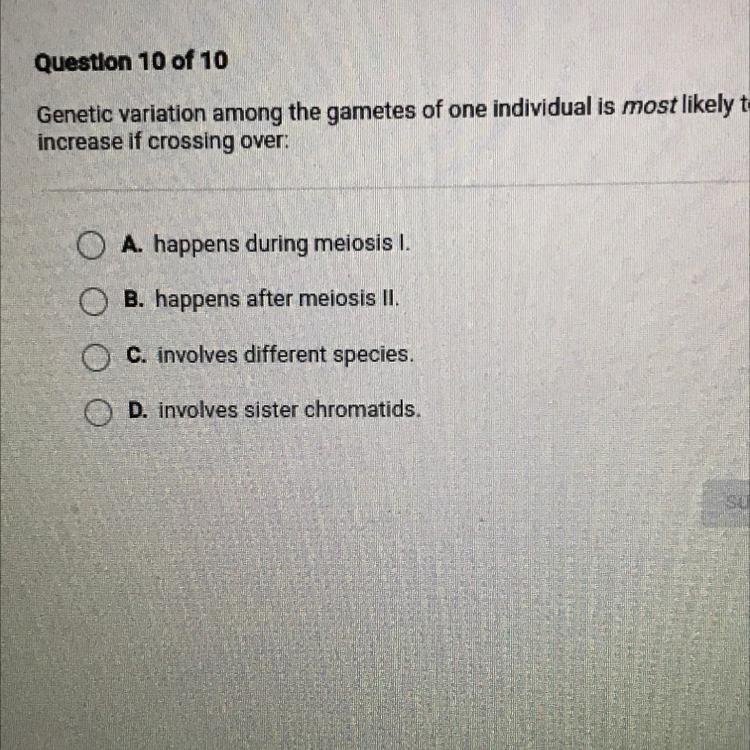 Who can answer this last one for me ??! Genetic variation among the gametes of one-example-1