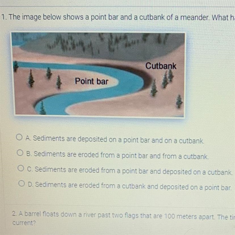 *AQUATICS SCIENCE* Q: What happens to sediments at these locations?-example-1