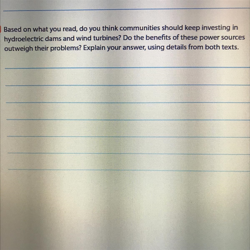 5 Based on what you read, do you think communities should keep investing in hydroelectric-example-1