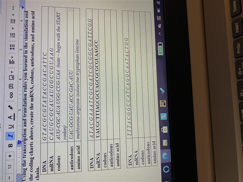 Using the transcription and translation rules you learned in the simulation and the-example-1