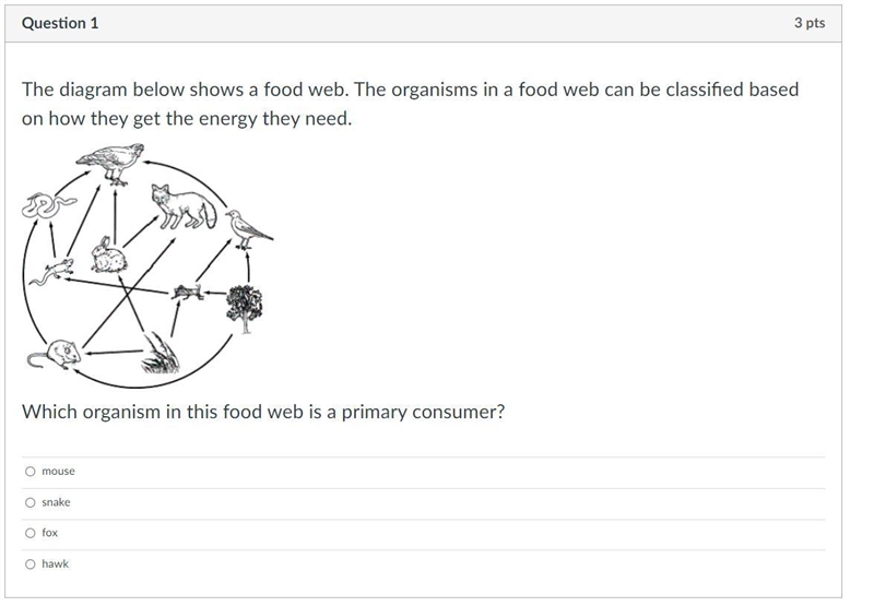 The diagram below shows a food web. The organisms in a food web can be classified-example-1