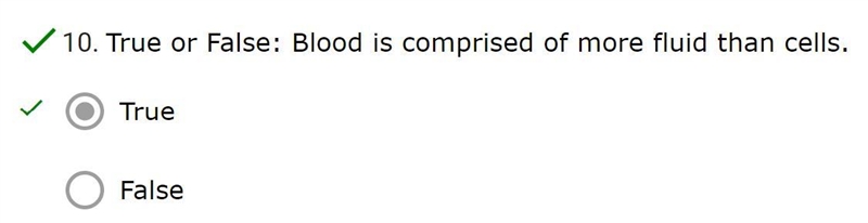 Blood is comprised of more fluid than cells.-example-1