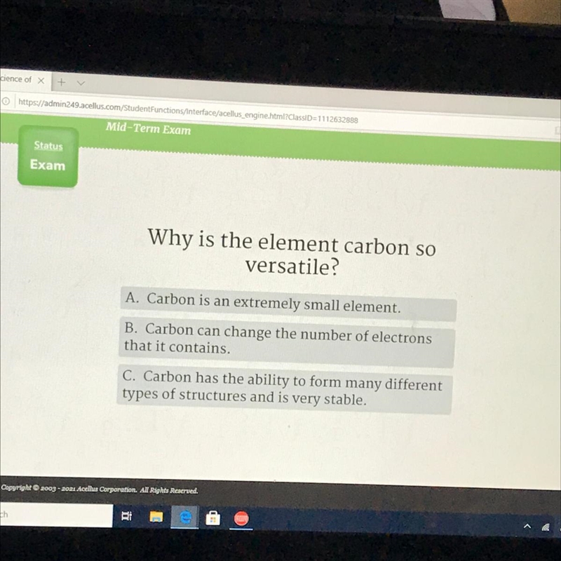 Why is the element carbon so versatile-example-1