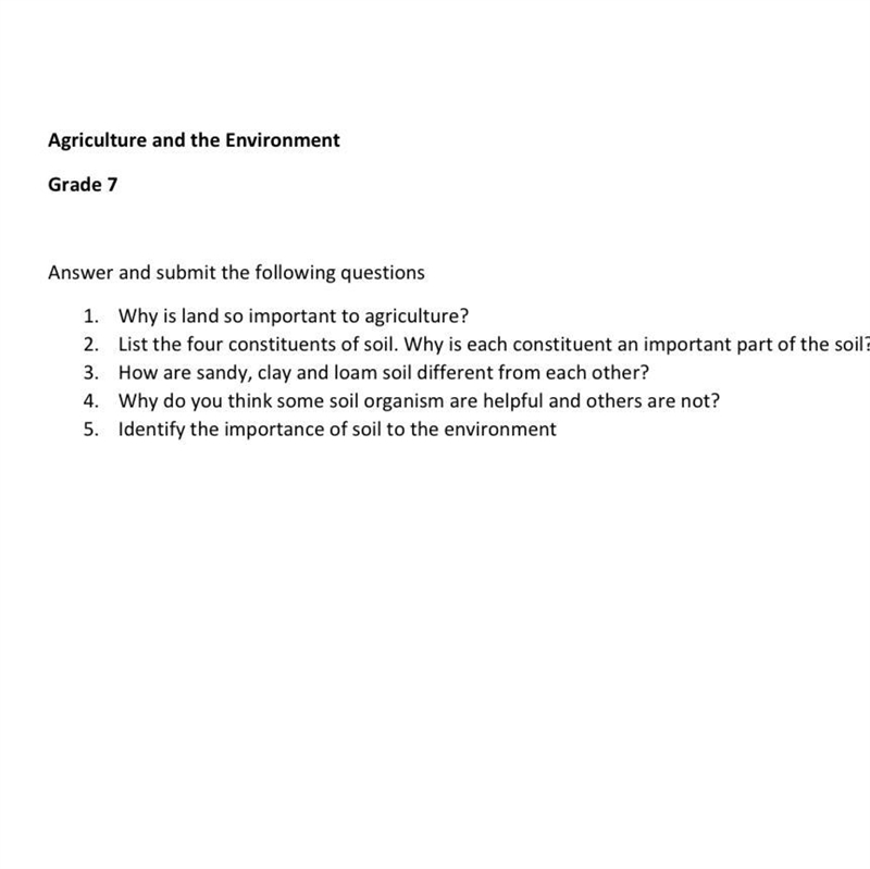 A couple of questions about soil and agriculture in the image above. Help if you want-example-1