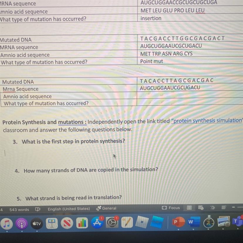 TACACCTTAGCGACGAC AUGCUGGAAUCGCUGACU Mutated DNA Mrna Sequence Amnio acid sequence-example-1