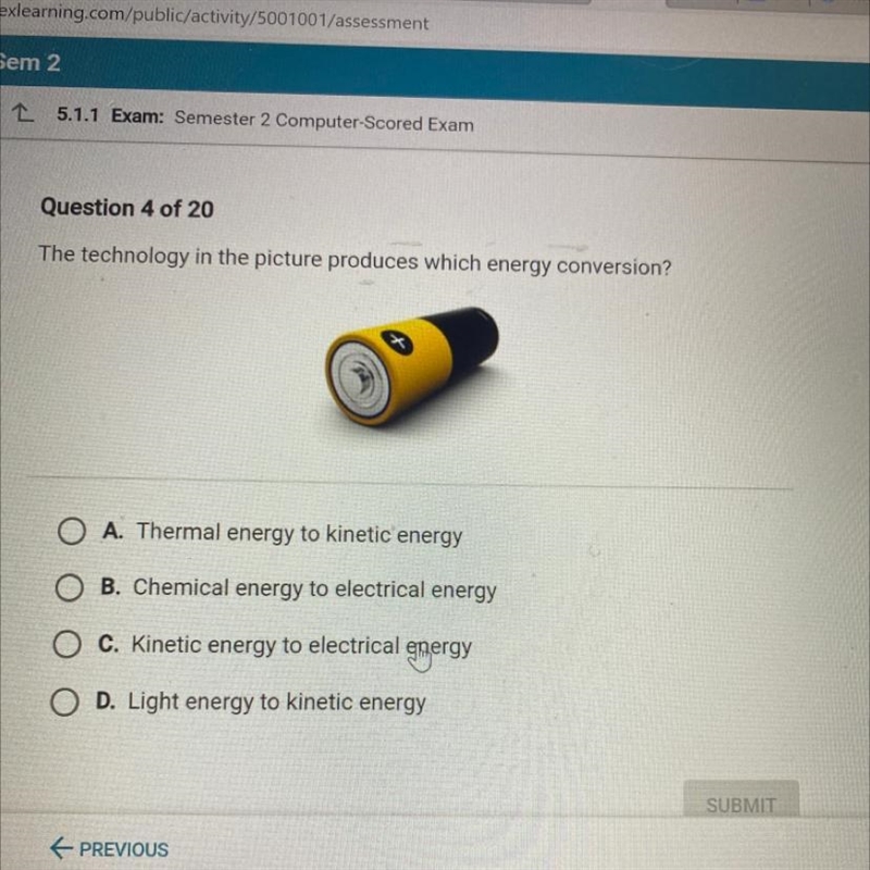 The technology in the picture produces which energy conversion?-example-1