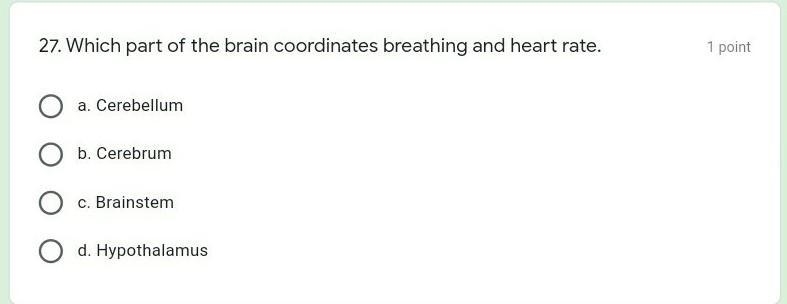 Which part of the brain coordinates breathing and heart rate​-example-1