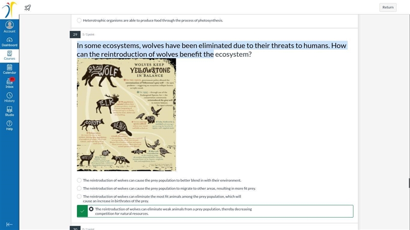 In some ecosystems, wolves have been eliminated due to their threats to humans. How-example-1