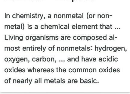 What is common about all nonmetals EXCEPT for hydrogen?-example-1