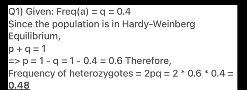 In a Hardy-Weinberg population with two alleles, A and a, that are in equilibrium-example-1