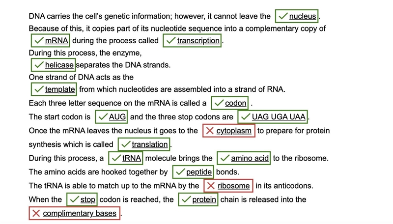 DNA carries the cell’s genetic information; however, it cannot leave the __________________. Because-example-1