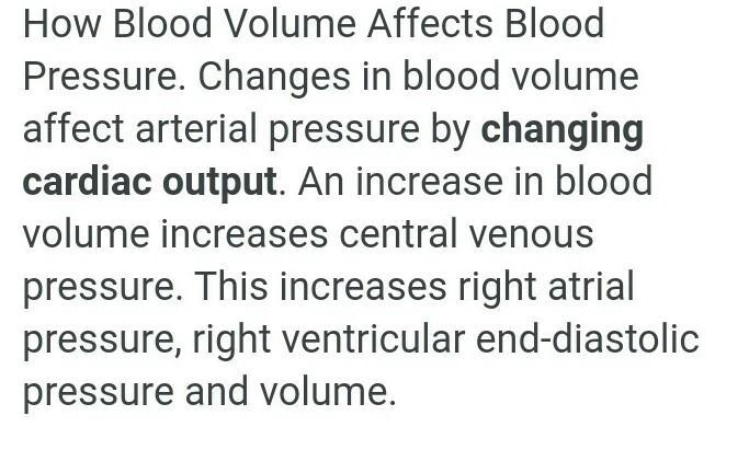 What relationship will blood volume have on blood pressure?-example-1