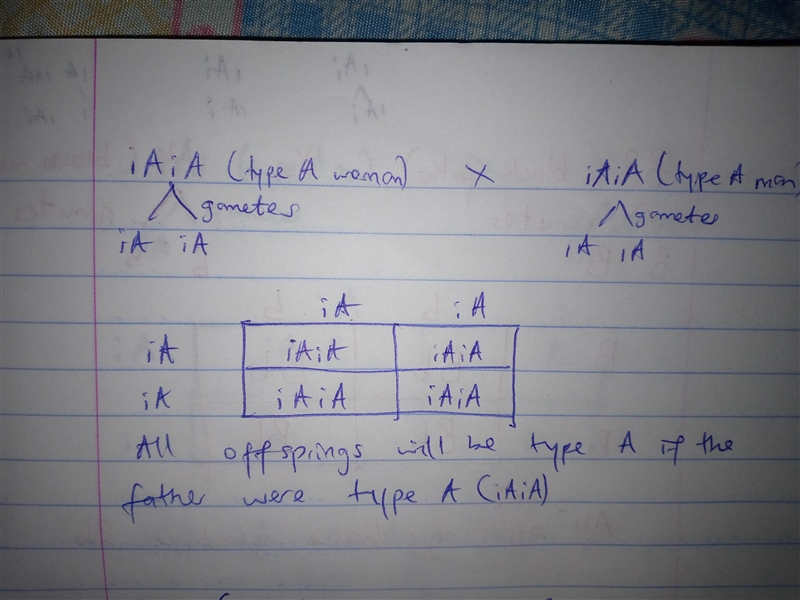 A woman has blood Type A, her baby has blood Type AB: Is it possible that a man who-example-1