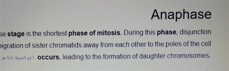 Which stage of mitosis occurs the least often and why?-example-1