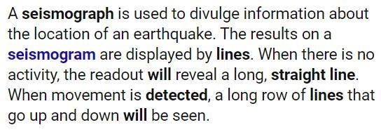 What does a straight line on a seismograph indicate? Question 1 options: Large earthquake-example-1