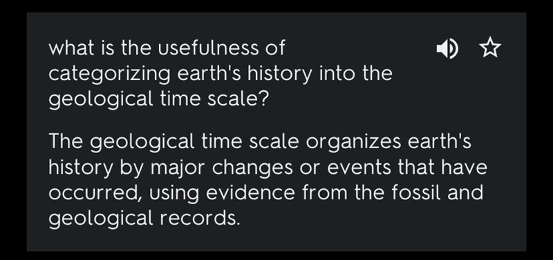 What is the usefulness of categorizing Earth's history into the geologic time scale-example-1