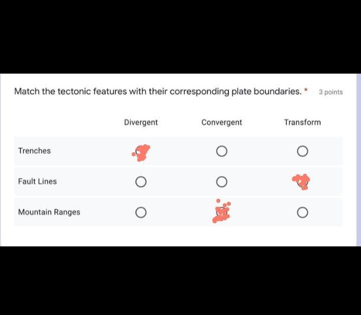 Match the features plates with their corresponding plate boundaries.-example-1