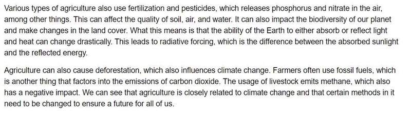 Effect of agriculture on ecosystem​-example-4