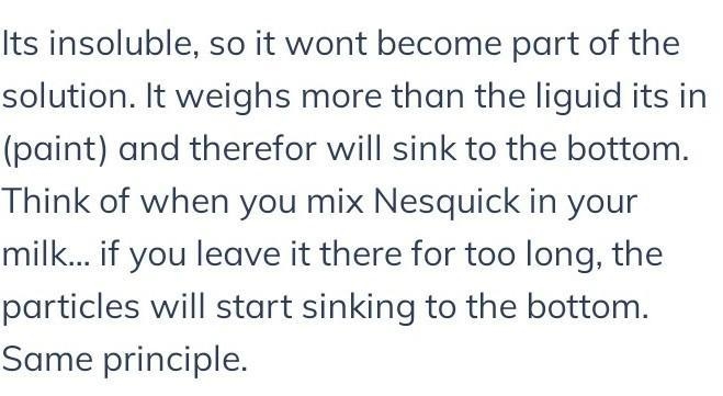 Why did the particles of insoluble titanium dioxide sink to the bottom?-example-1