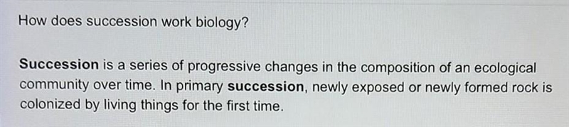 1. Succession is best defined at as a ______________ series of changes that occur-example-1