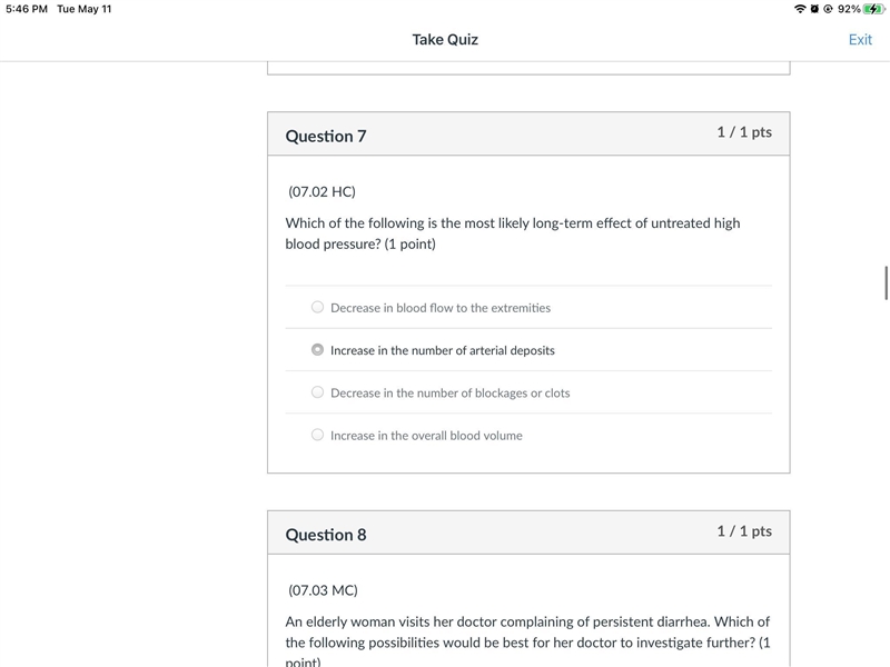 PLZ HELP ME Which of the following is the most likely long-term effect of untreated-example-1