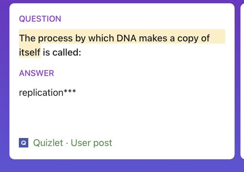 Which of the following describes the process of DNA making copies of itself. Transcription-example-1