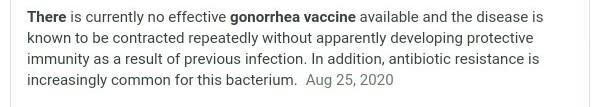 Describe how a vaccine would work to prevent gonorrhoea-example-1