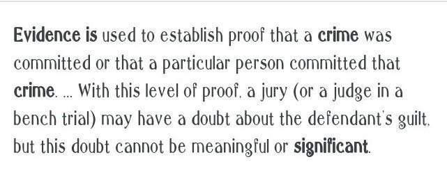 In which of the following ways should an investigator NOT use evidence from an investigation-example-1