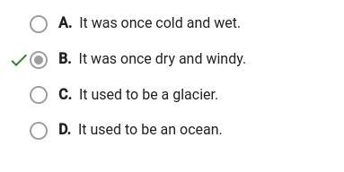 In very dry environments, sand can pile into large dunes. The wind causes ripples-example-1