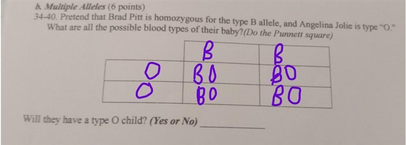 (DO THE PUNNET SQUARE)​-example-1